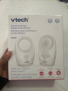 VTech White Enhanced Range Digital Audio Monitor